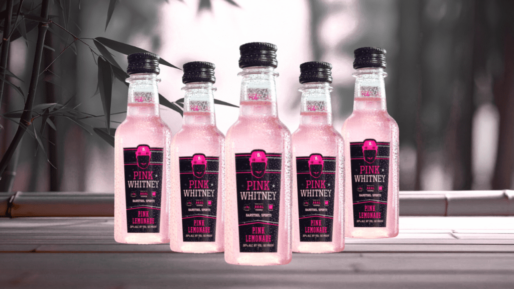 Bottles of Pink Whitney Vodka - Alcohol Percentage
