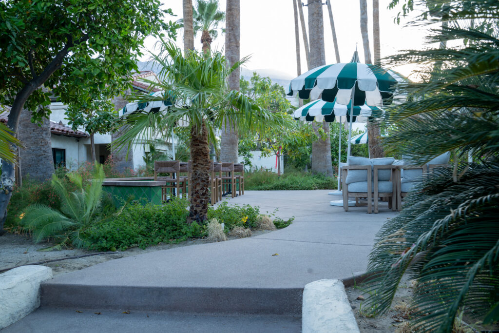 Living space at Harlow Gardens in Palm Springs