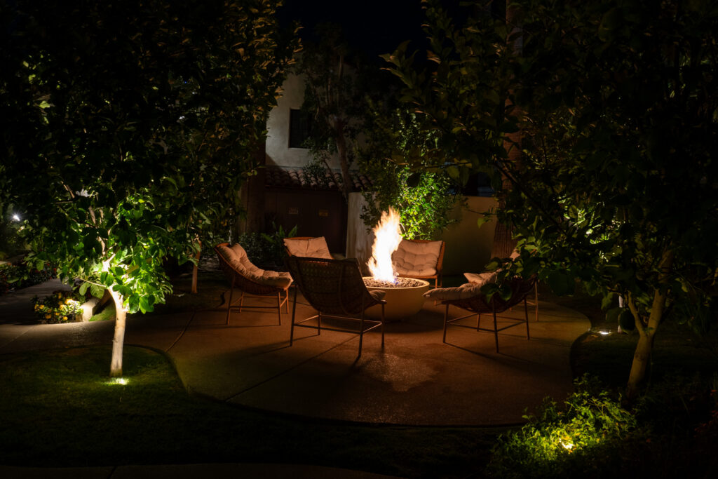 Relaxing space at Harlow Gardens in Palm Springs
